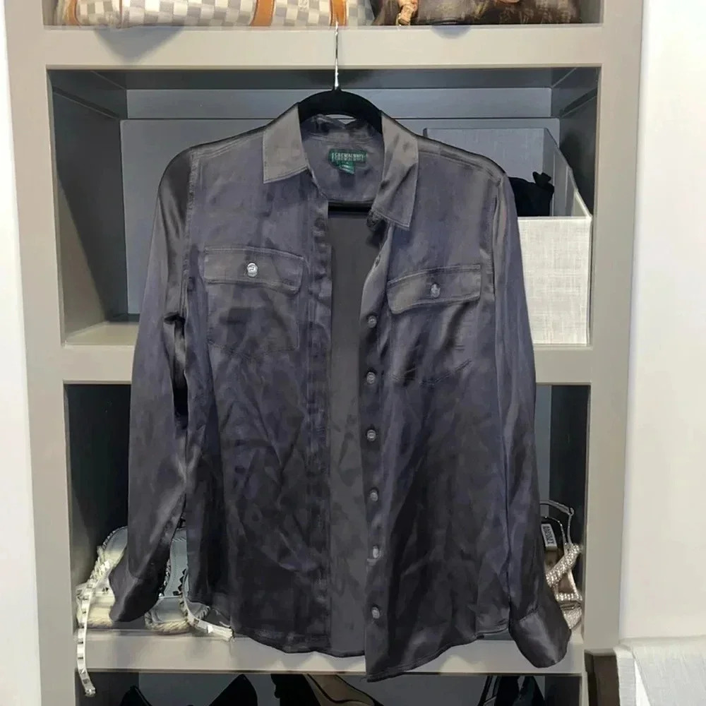 J crew silky button down